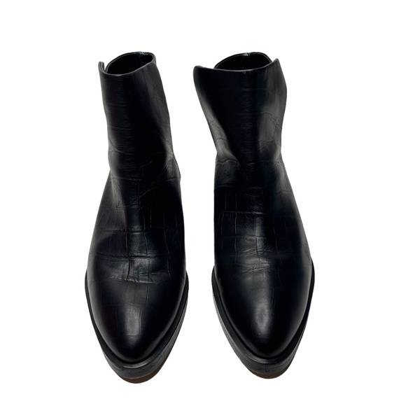 Jenni Kayne | Slip-on Boot in Black Croc-Embossed Leather 38.5 - Picture 3 of 11